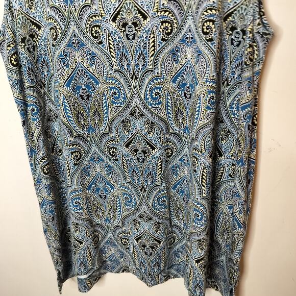 J Jill Wearever Collection Tunic Tank Top Floral Paisley - Picture 6 of 11